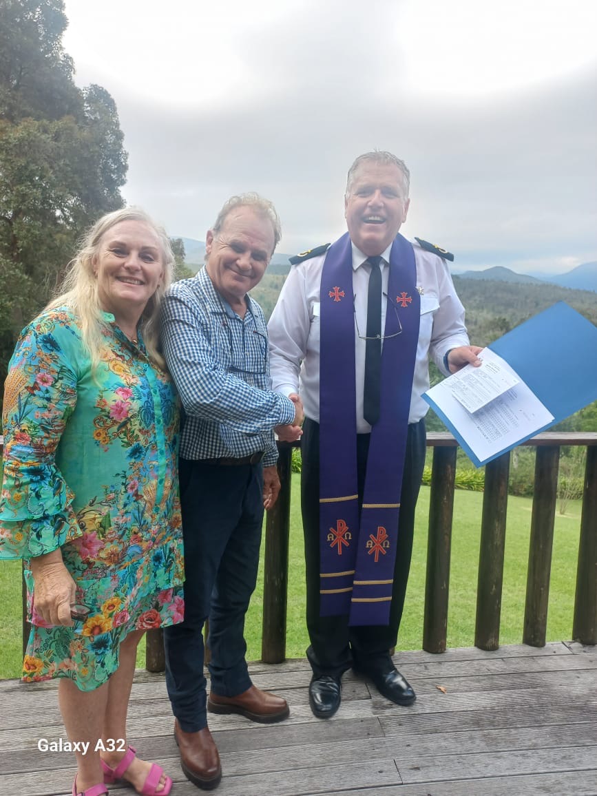 Wedding ceremony by Dr. Gerrit Rademeyer in Wolseley
