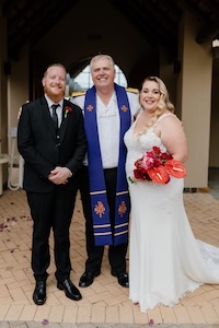 Wedding ceremony by Dr. Gerrit Rademeyer in Wolseley